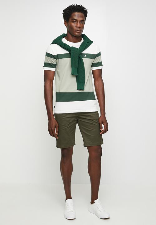 POLO - Brinley  stripe printed short sleeve T-shirt - green
