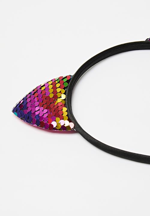 Pop Candy - Cat ear hairband - rainbow sequins