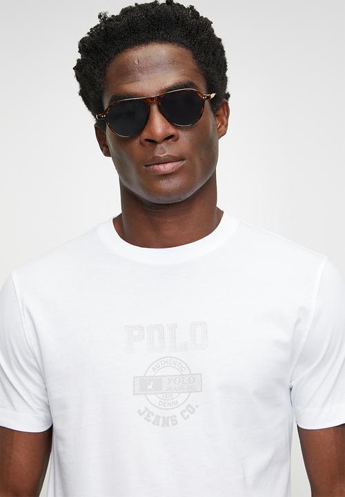 POLO - Dumi pjc short sleeve collegiate logo tee - white
