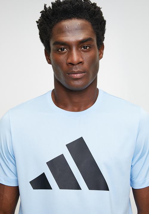 adidas Performance - Tr-essential Logo Tee - Glow Blue