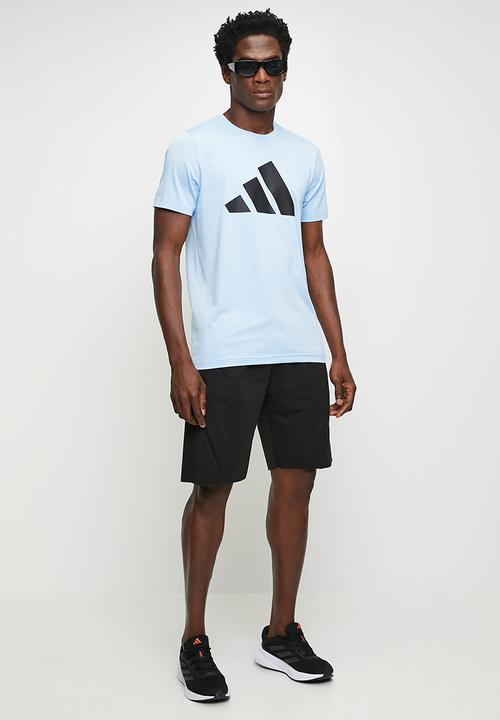 adidas Performance - Tr-essential Logo Tee - Glow Blue