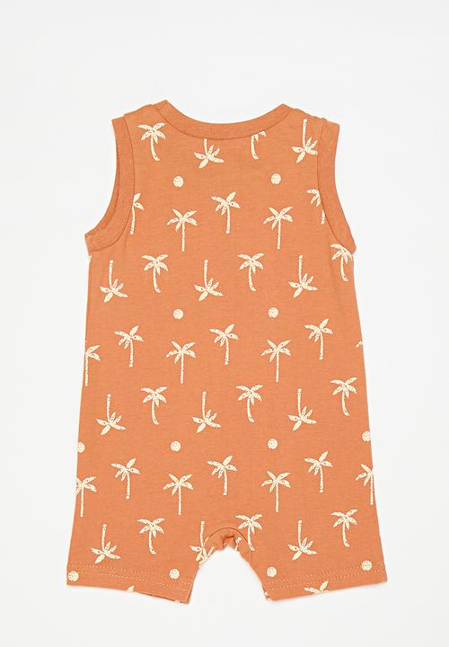 Pop Candy - Printed romper - orange