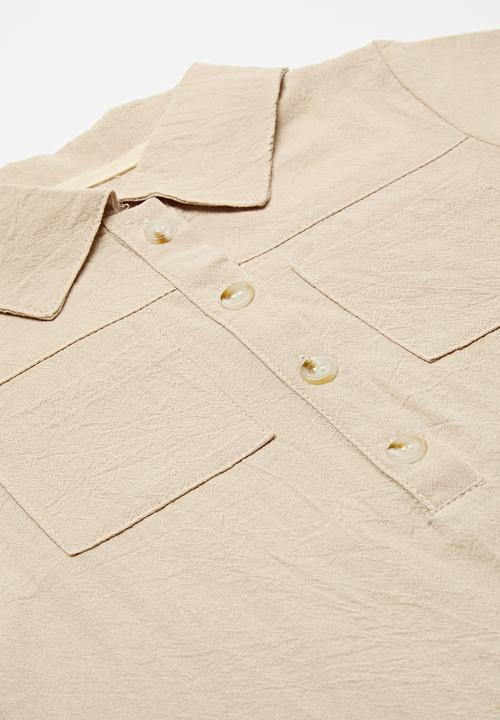 Pop Candy - Collared romper - neutral