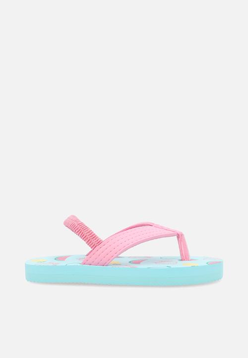 Pop Candy - Printed thong sandals - blue/pink/multi