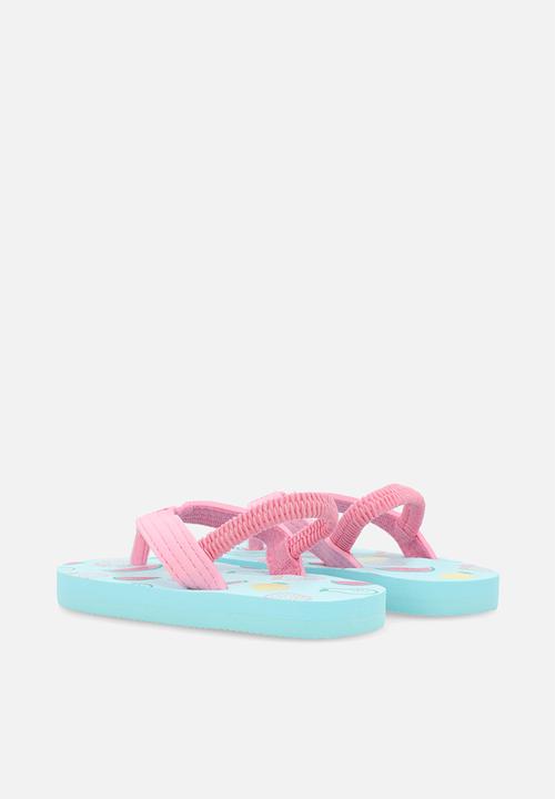 Pop Candy - Printed thong sandals - blue/pink/multi