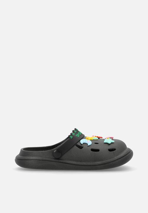 Pop Candy - Closed toe slides- black