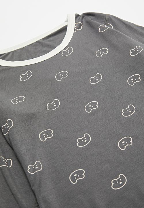 Pop Candy - Printed pj set - grey