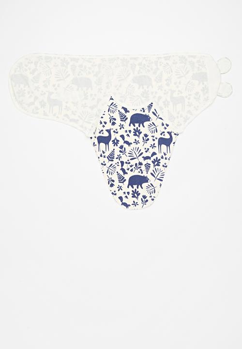 Pop Candy - Swaddle & hat set blue & white