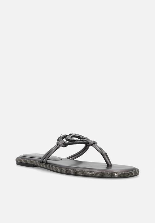 GUESS - Premiere  t-bar - ancient zinc/black