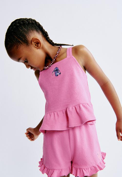 H&M - 2-piece sweatshirt set - pink/lilo & stitch