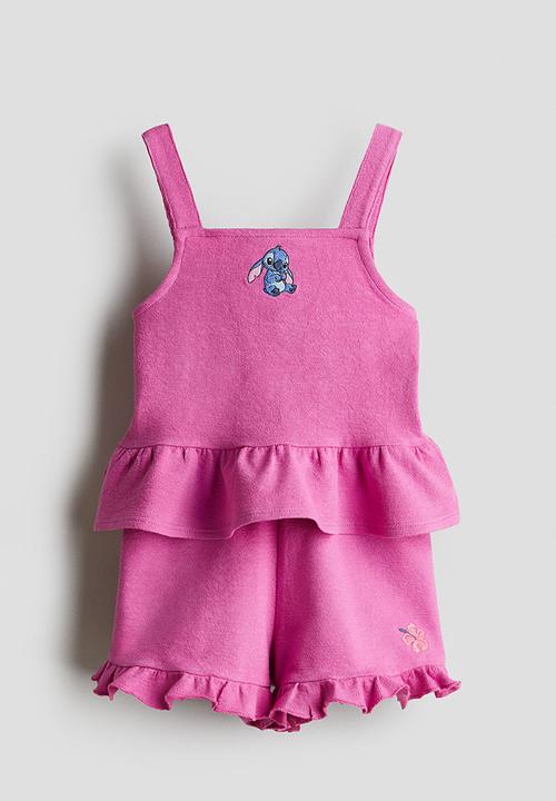 H&M - 2-piece sweatshirt set - pink/lilo & stitch
