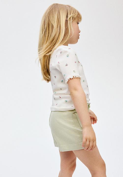 H&M - Cotton twill shorts - light green