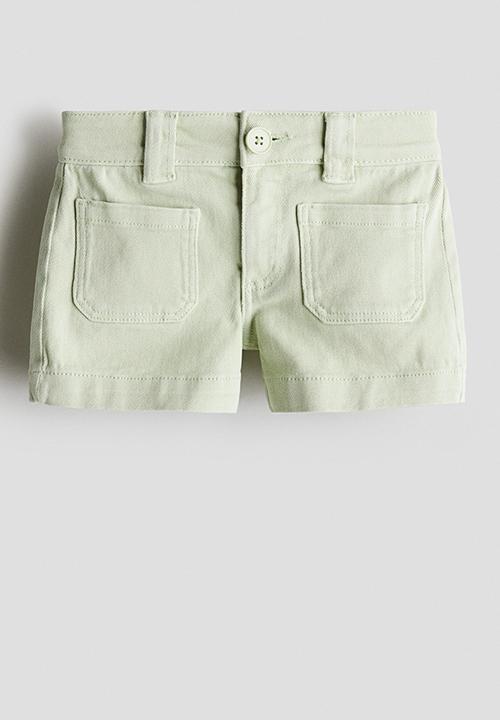 H&M - Cotton twill shorts - light green