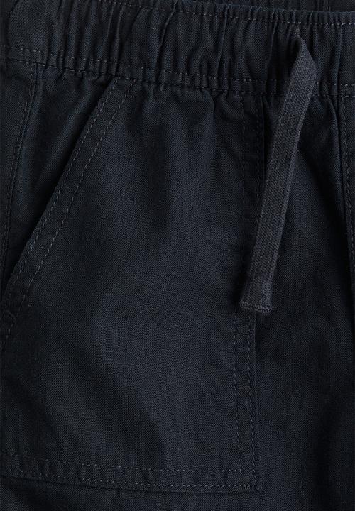H&M - Linen-blend trousers - black