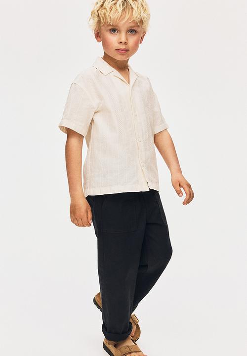 H&M - Linen-blend trousers - black