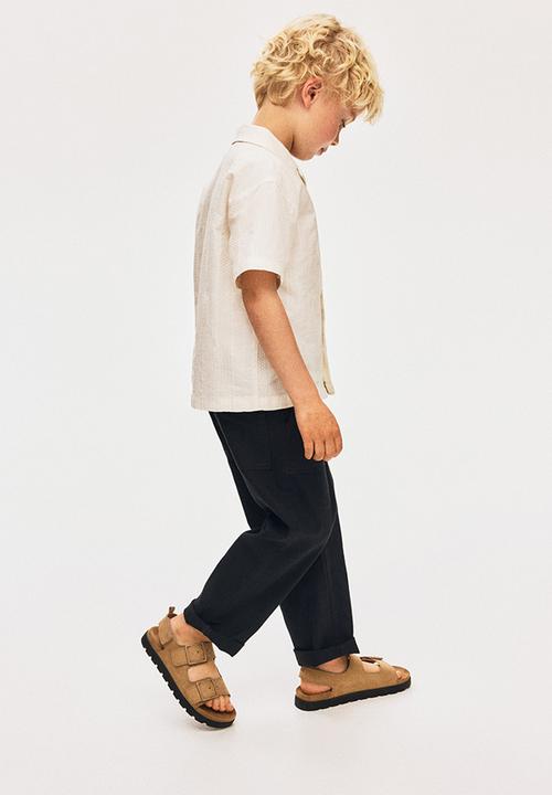 H&M - Linen-blend trousers - black