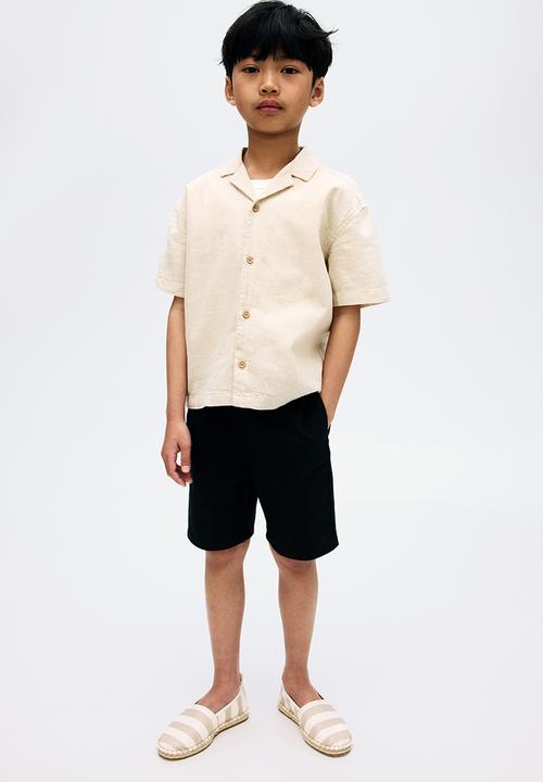 H&M - Linen-blend resort shirt - light beige