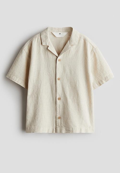 H&M - Linen-blend resort shirt - light beige