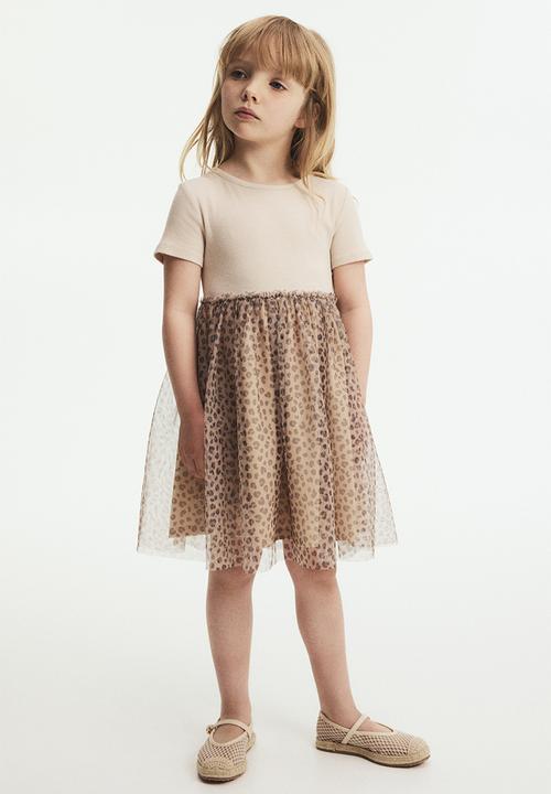 H&M - Tulle skirt dress - cream/leopard print 