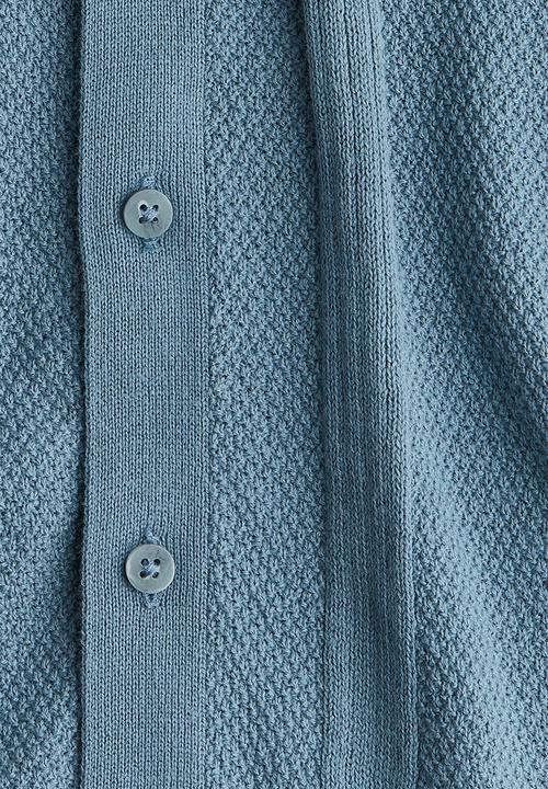 H&M - Textured-knit shirt - dark turquoise