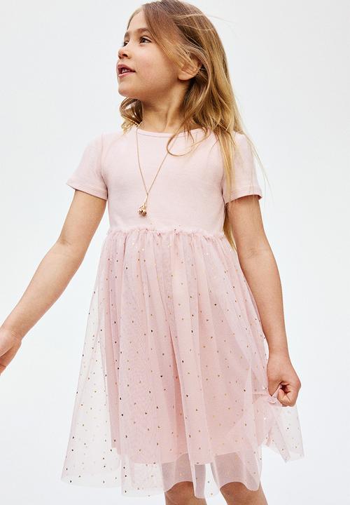 H&M - Tulle skirt dress - light pink/hearts