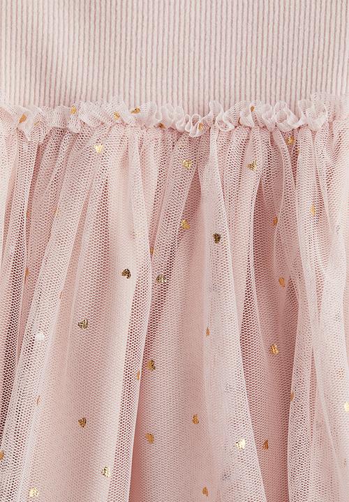 H&M - Tulle skirt dress - light pink/hearts