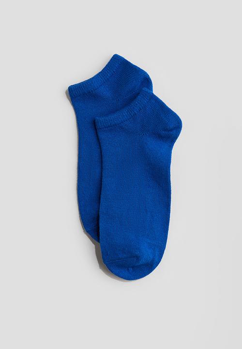 H&M - 5-Pack trainer socks - dusty blue & navy blue