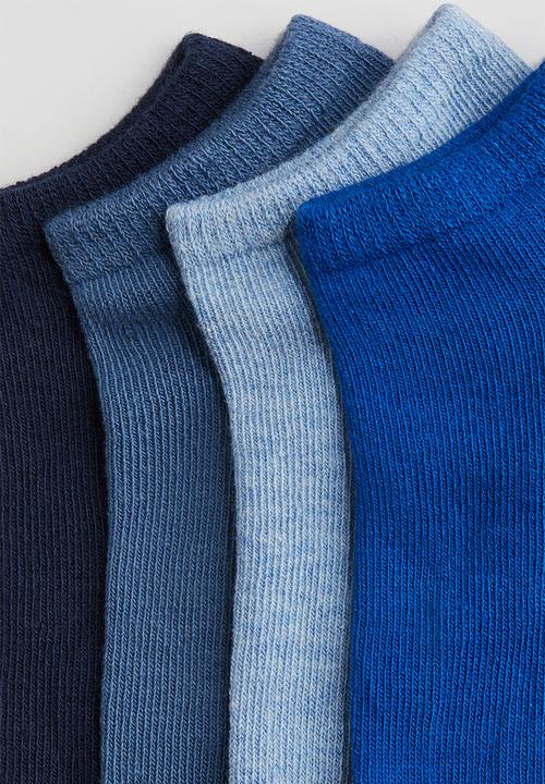 H&M - 5-Pack trainer socks - dusty blue & navy blue