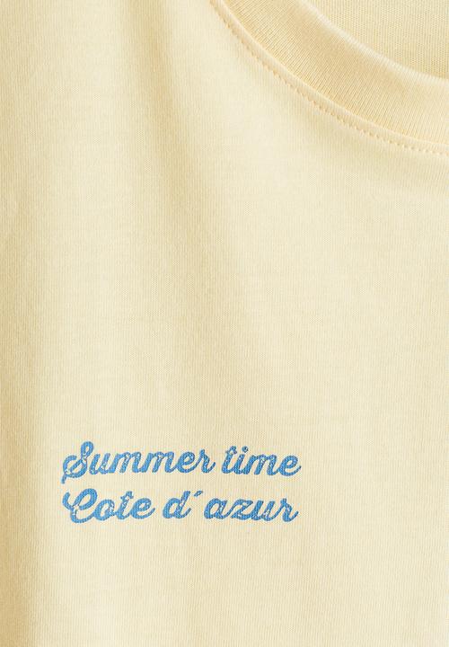 H&M - Oversized cotton T-shirt - yellow lemon