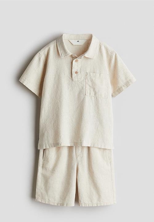 H&M - 2-Piece linen-blend set - light beige