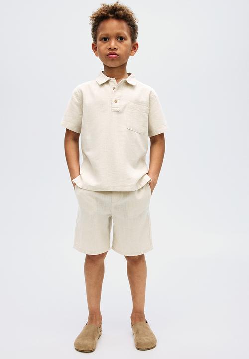 H&M - 2-Piece linen-blend set - light beige