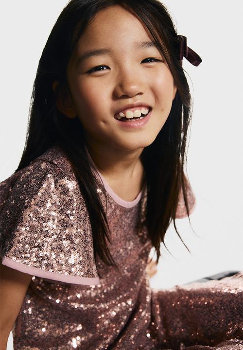 H&M - Sequined top - pink