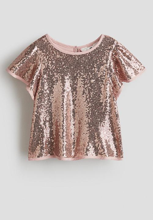 H&M - Sequined top - pink
