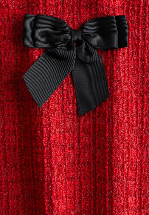 H&M - Bouclé-jersey dress - red