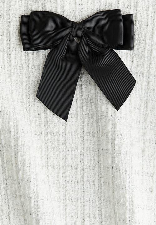 H&M - Bouclé-jersey dress - white