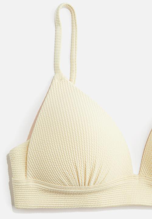 H&M - Push-up bikini top - light yellow