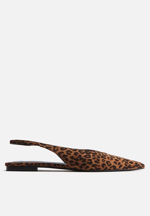 H&M - Pointed slingbacks - brown leopard print 