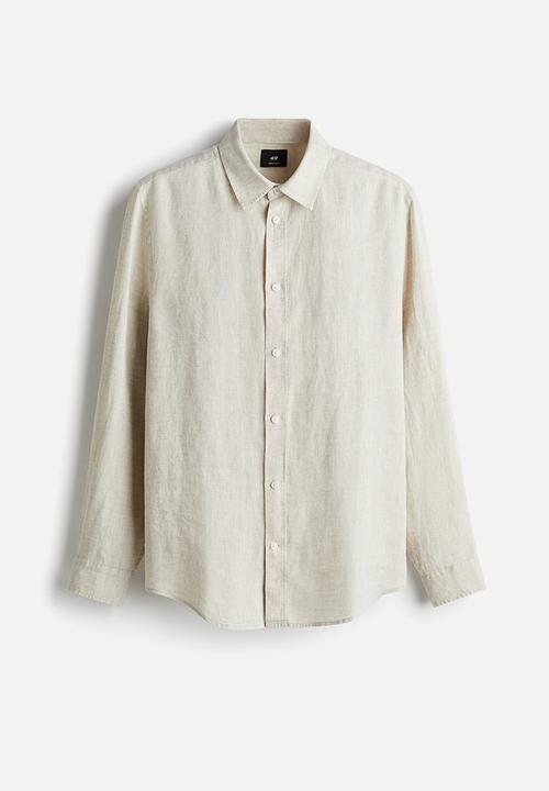 H&M - Regular fit linen shirt - light beige