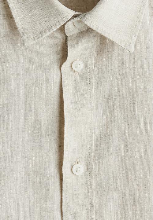 H&M - Regular fit linen shirt - light beige