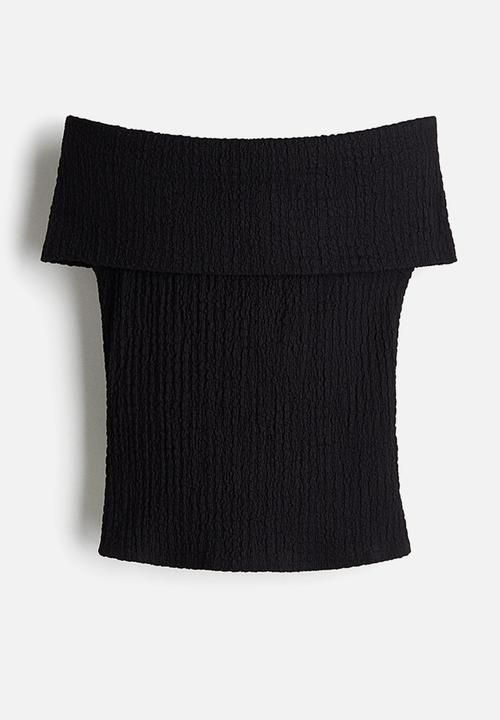 H&M - Off-the-shoulder top - black