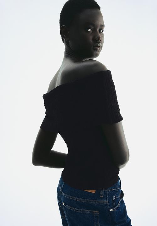 H&M - Off-the-shoulder top - black