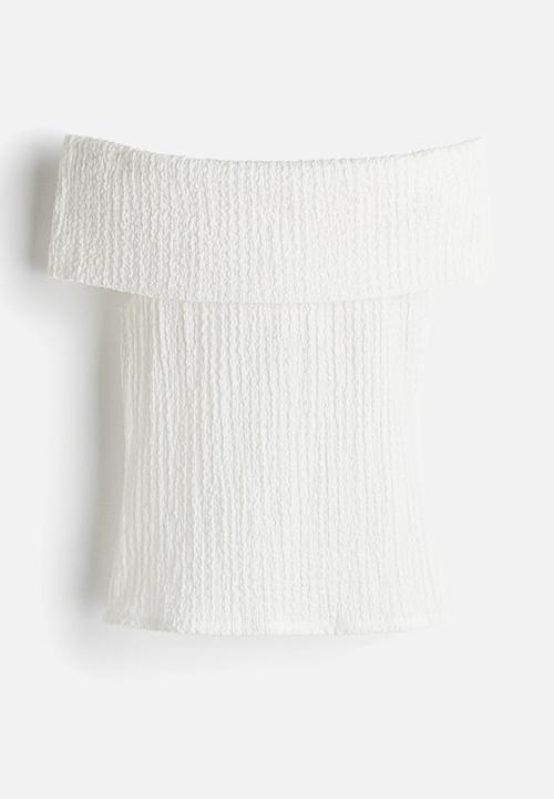 H&M - Off-the-shoulder top - white