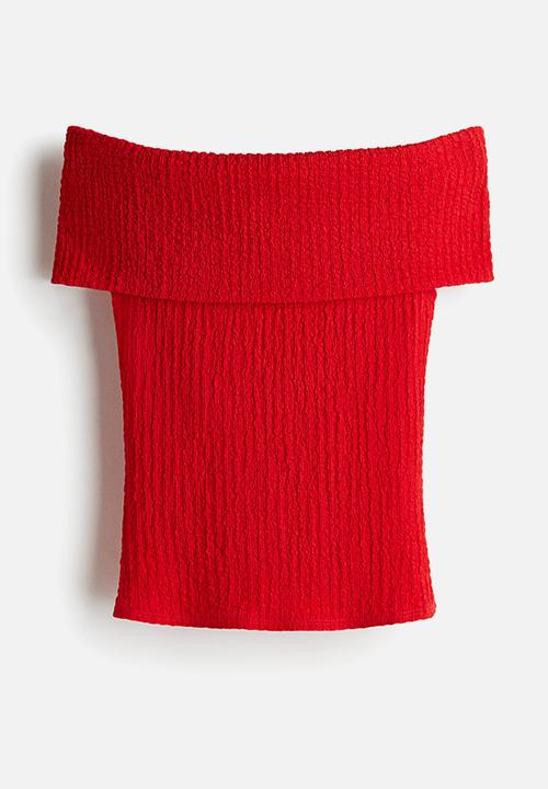 H&M - Off-the-shoulder top - red