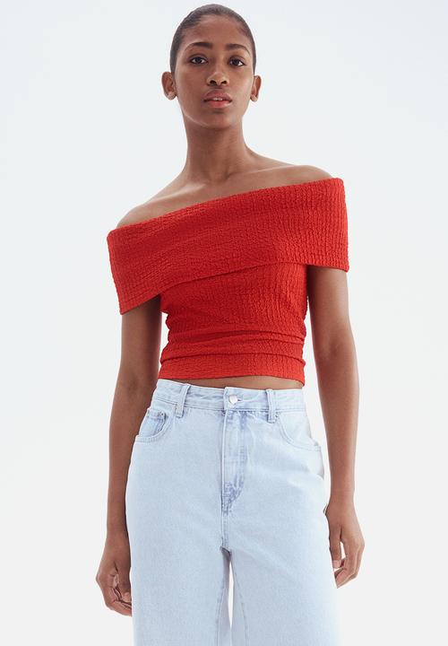 H&M - Off-the-shoulder top - red