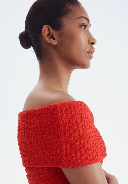 H&M - Off-the-shoulder top - red