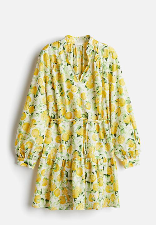 H&M - Plumeti dress - white oranges