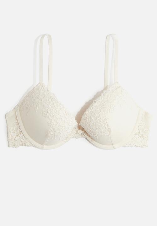 H&M - Lace push-up bra - cream