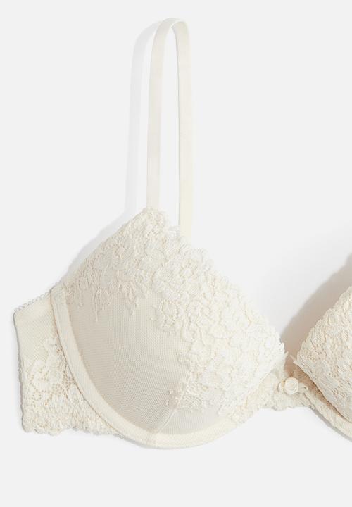 H&M - Lace push-up bra - cream
