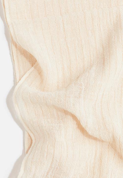 H&M - Linen-blend shawl - light beige