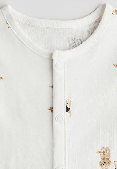 H&M - Patterned sleepsuit - white/dogs